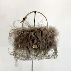 MARC JACOBS FOX FUR SEQUINS GILDA BAG RARE VINTAGE OFFERS WELCOME ❤️‍🔥TAG $1995